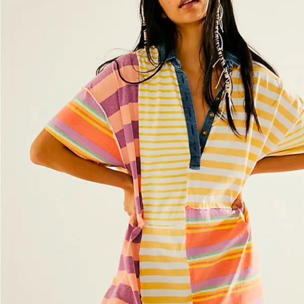 Free People Multicolor Striped Dress